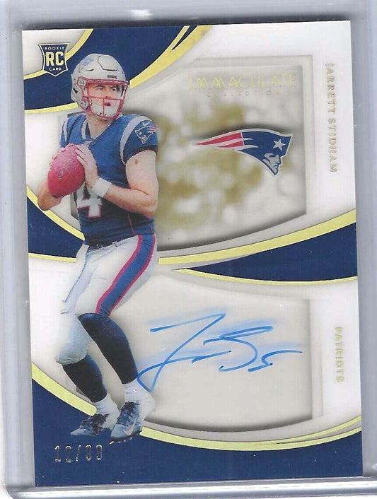 JARRETT STIDHAM 2019 PANINI IMMACULATE ROOKIE SHADOWBOX AUTO RC #D 12/99
