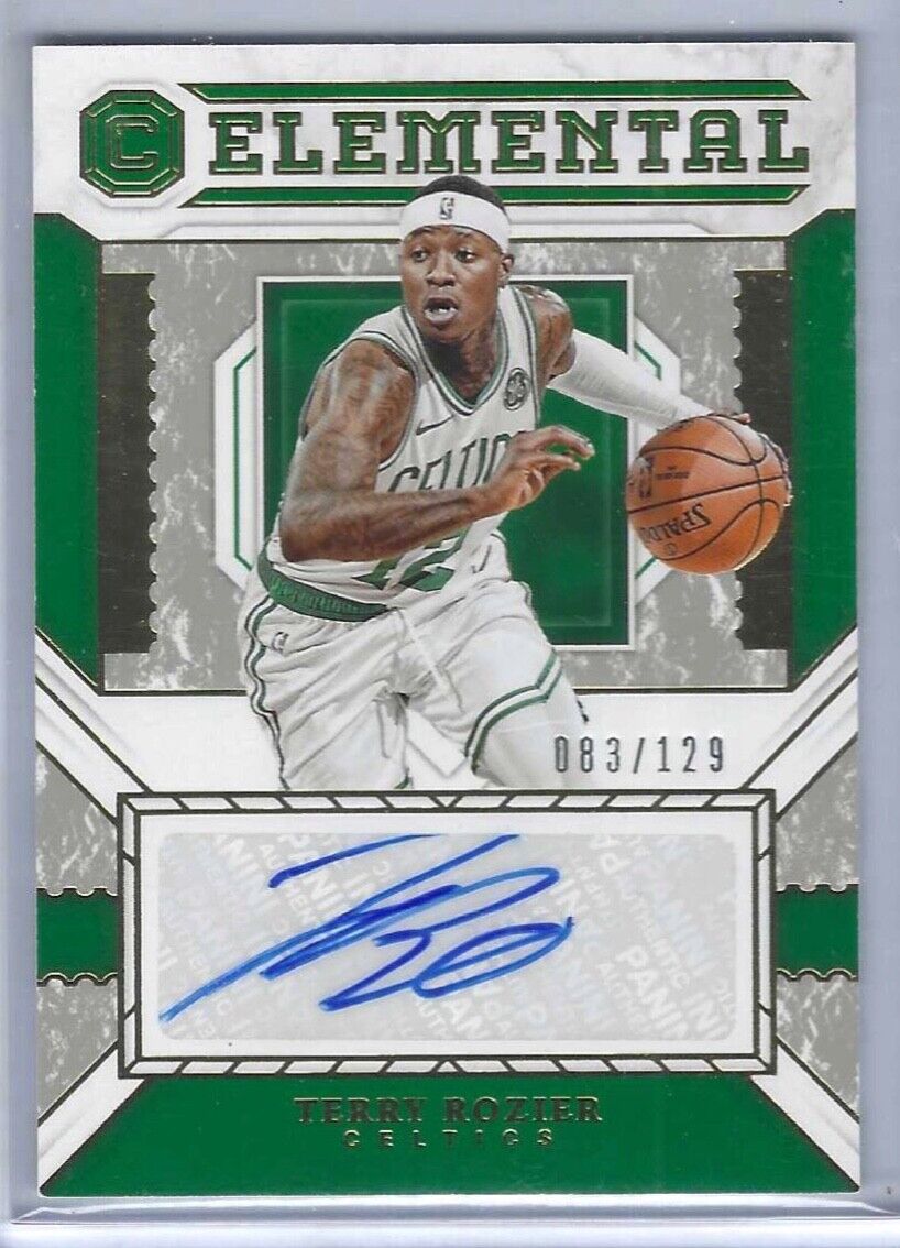 TERRY ROZIER 2018-19 PANINI CORNERSTONES ELEMENTAL GOLD AUTO #D 083/129