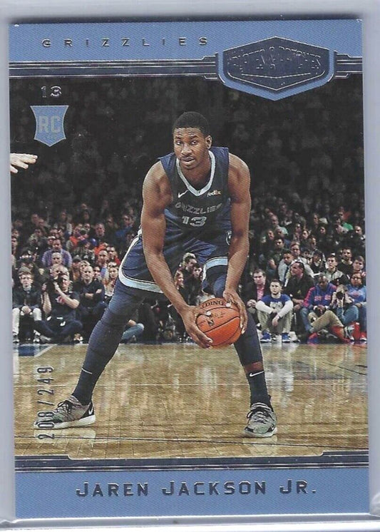 JAREN JACKSON JR 2018-19 PANINI CHRONICLES PLATES AND PATCHES RC #D 206/249