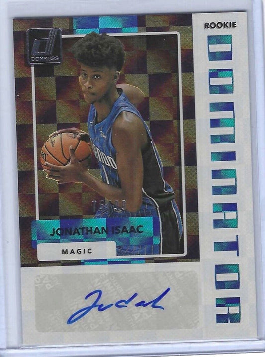 JONATHAN ISAAC 2017-18 PANINI DONRUSS ROOKIE DOMINATOR AUTO RC #D 75/99