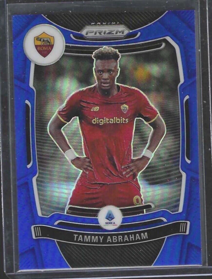 TAMMY ABRAHAM 2021-22 PANINI PRIZM CHRONICLES EPL BLUE PRIZM #D 01/49