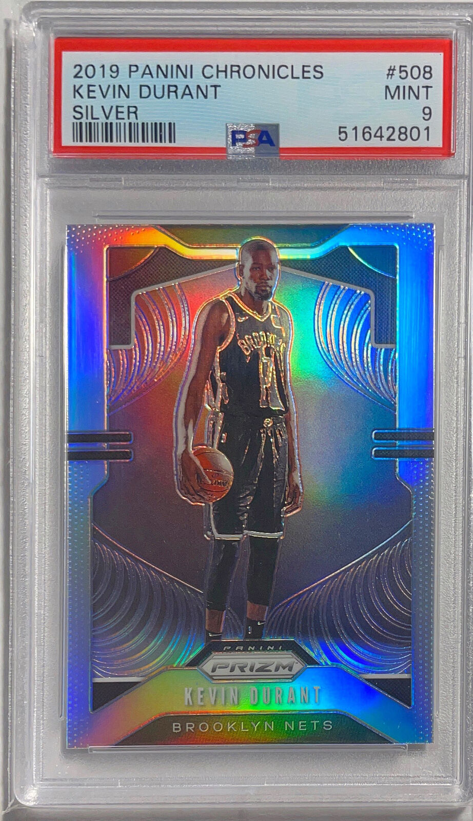 KEVIN DURANT 2019 PANINI CHRONICLES UDPATE SILVER PRIZM #508 PSA 9 MINT