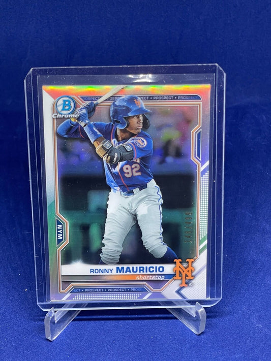 RONNY MAURICIO 2021 BOWMAN CHROME REFRACTOR PROSPECT #D 148/499