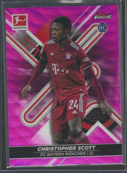 CHRISTOPHER SCOTT 2021-22 TOPPS FINEST PINK WAVE REFRACTOR ROOKIE RC #D 179/300