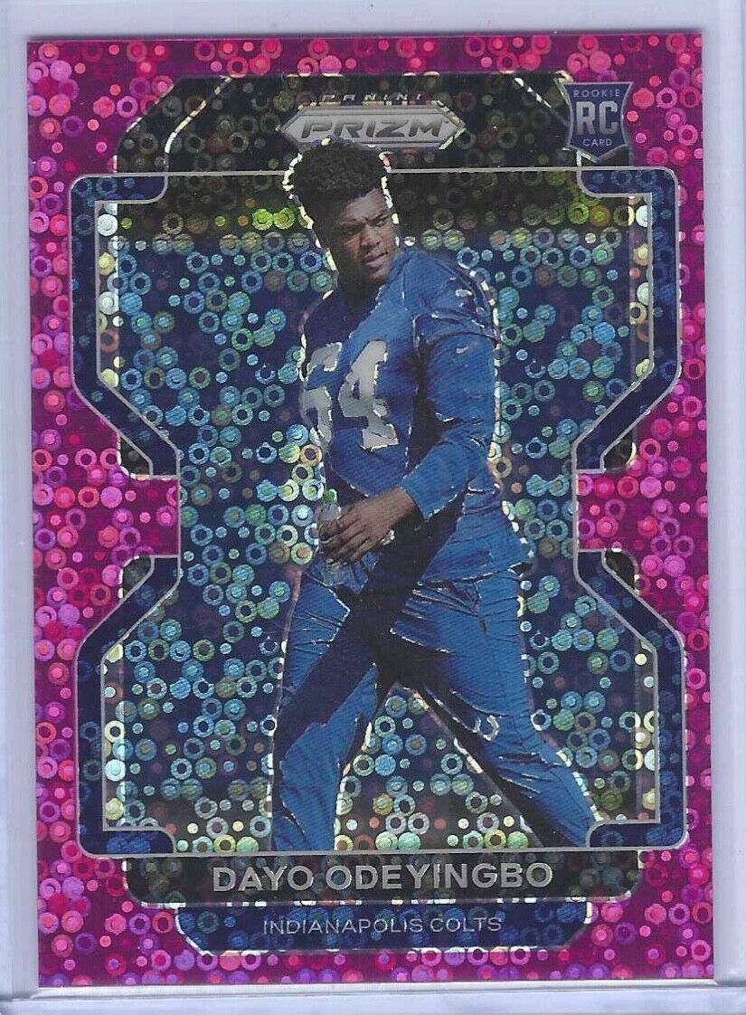 DAYO ODEYINGBO 2021 PANINI PRIZM PINK DISCO NO HUDDLE PRIZM ROOKIE RC #D 11/15