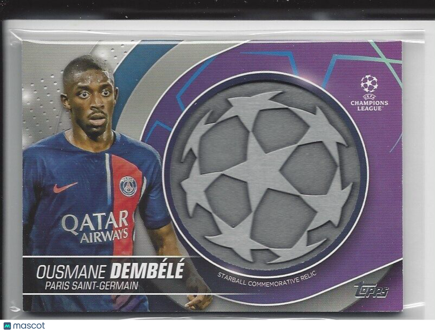 OUSMANE DEMBELE 2023-24 TOPPS CLUB COMPETITIONS UCL STARBALL RELIC PATCH