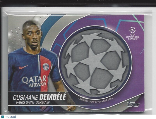 OUSMANE DEMBELE 2023-24 TOPPS CLUB COMPETITIONS UCL STARBALL RELIC PATCH