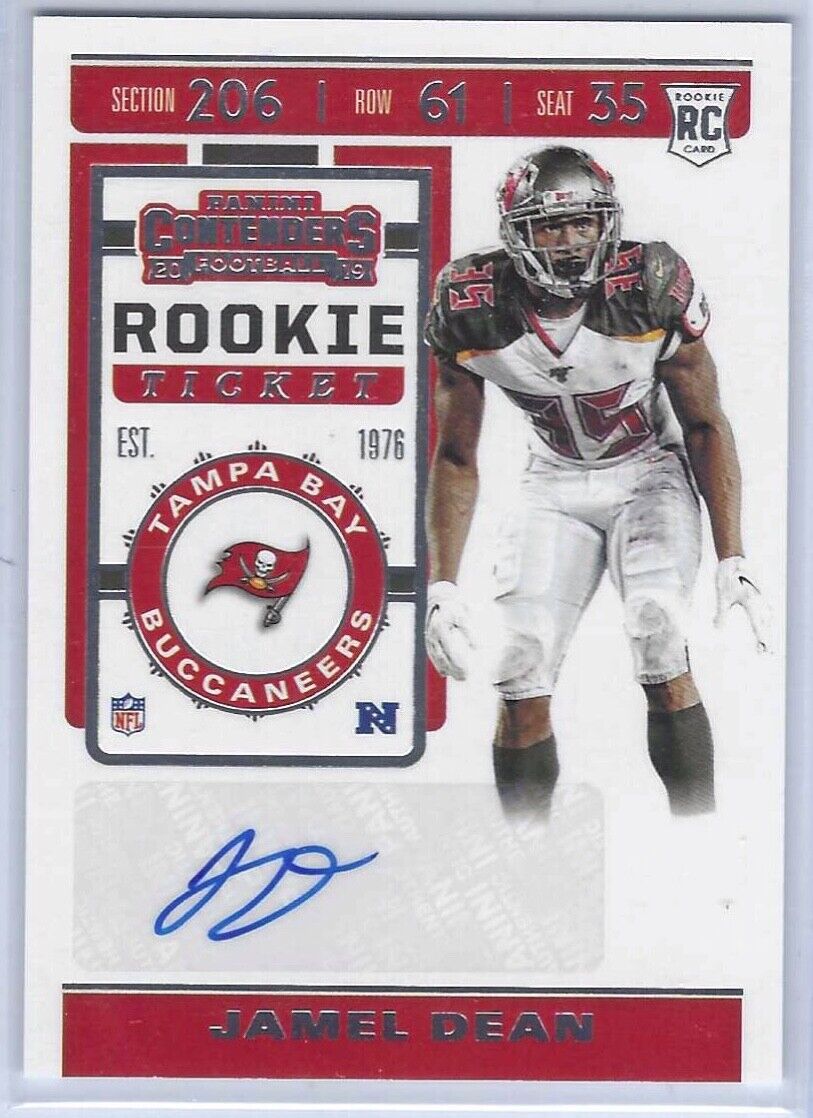 JAMEL DEAN 2019 CONTENDERS ROOKIE TICKET AUTO RC #218