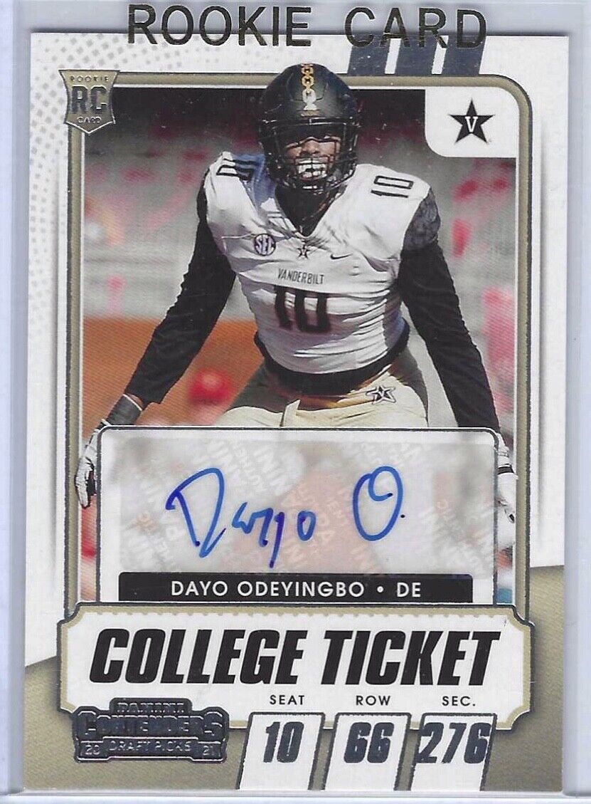 DAYO ODEYINGBO 2021 CONTENDERS DRAFT PICKS COLLEGE TICKET AUTO RC #232