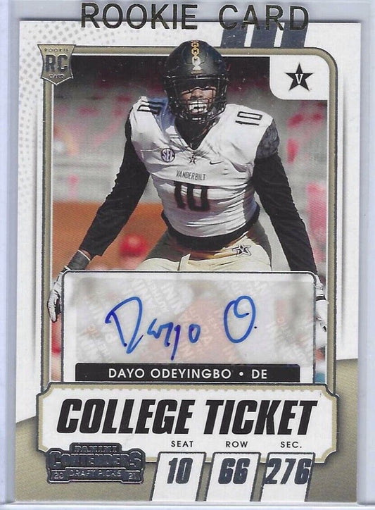 DAYO ODEYINGBO 2021 CONTENDERS DRAFT PICKS COLLEGE TICKET AUTO RC #232