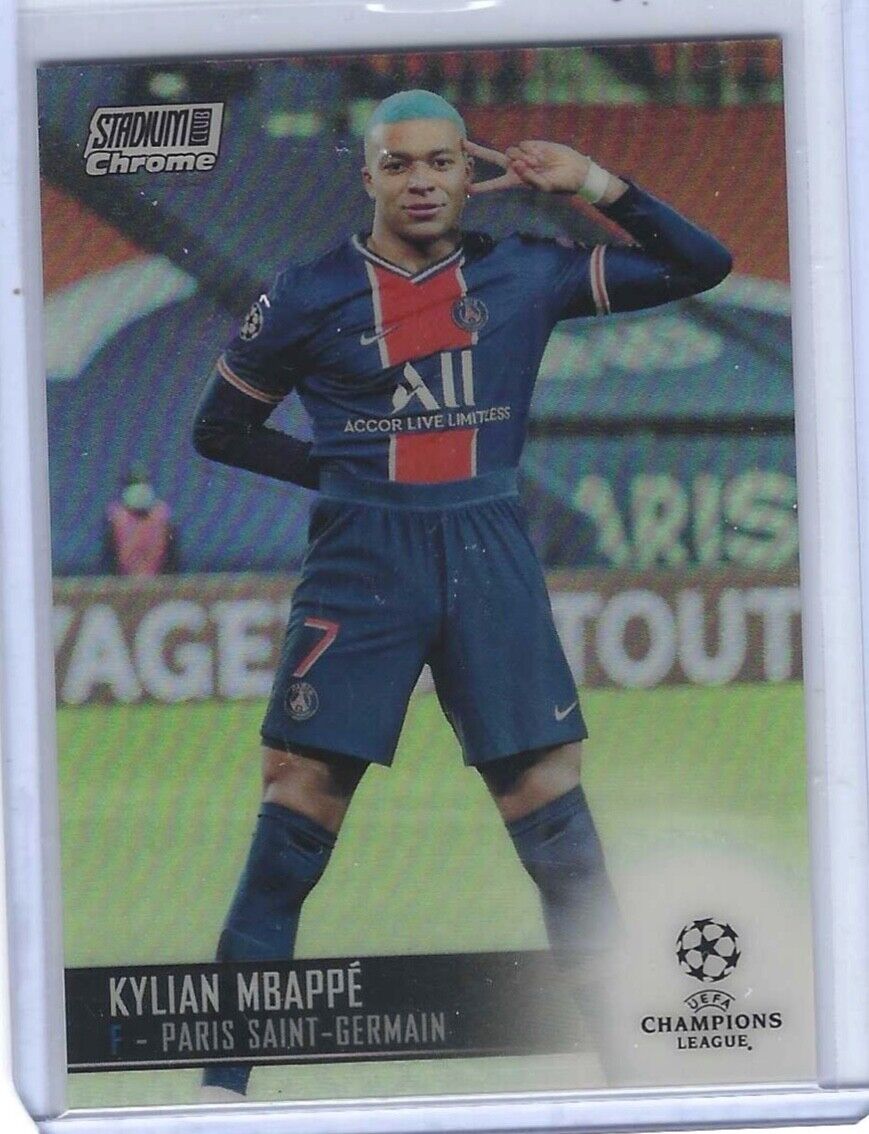 KYLIAN MBAPPE 22020-21 TOPPS STADIUM CLUB CHROME REFRACTOR #75