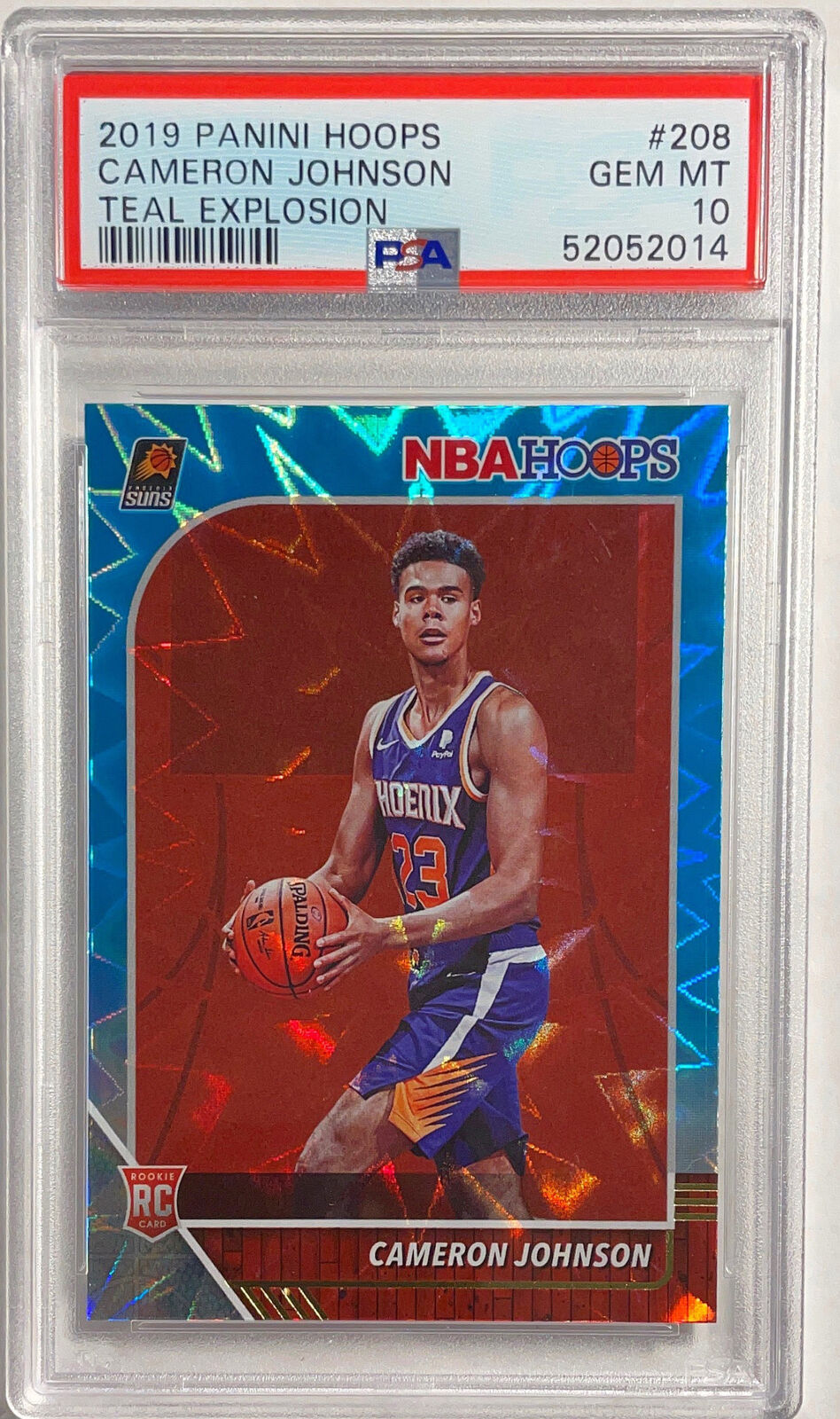 CAMERON JOHNSON 2019 PANINI HOOPS TEAL EXPLOSION RC #208 PSA 10 GEM MINT POP 11