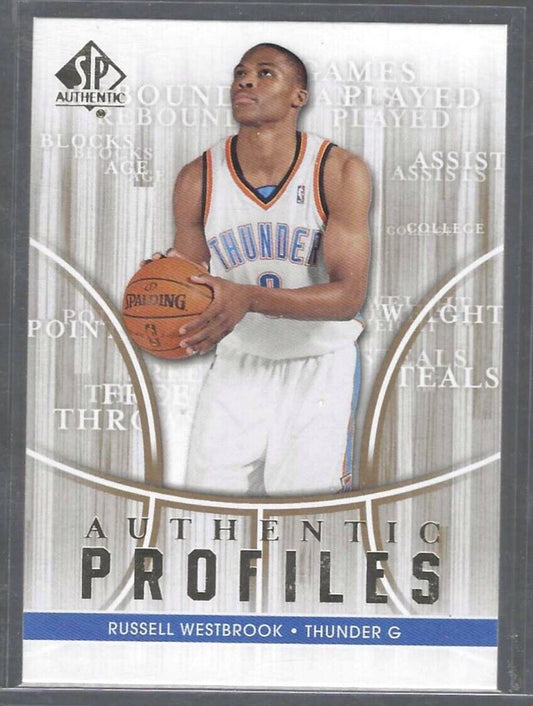 RUSSELL WESTBROOK 2008-09 UPPER DECK SP AUTHENTIC PROFILES ROOKIE RC #AP-49