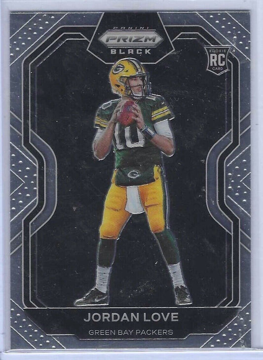JORDAN LOVE 2020 PANINI CHRONICLES PRIZM BLACK ROOKIE RC #PB-4