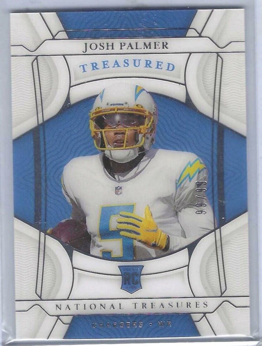 JOSH PALMER 2021 PANINI NATIONAL TREASURES TREASURED ROOKIES RC #D 99/99