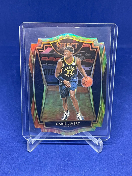 CARIS LEVERT 2020-21 PANINI SELECT PREMIER LEVEL DIE CUT TIE DYE PRIZM #D 20/25
