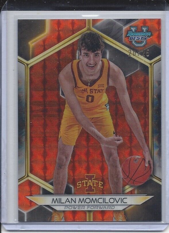MILAN MOMCILOVIC 2023 BOWMANS BEST ORANGE GEOMETRIC REFRACTOR #D 20/25