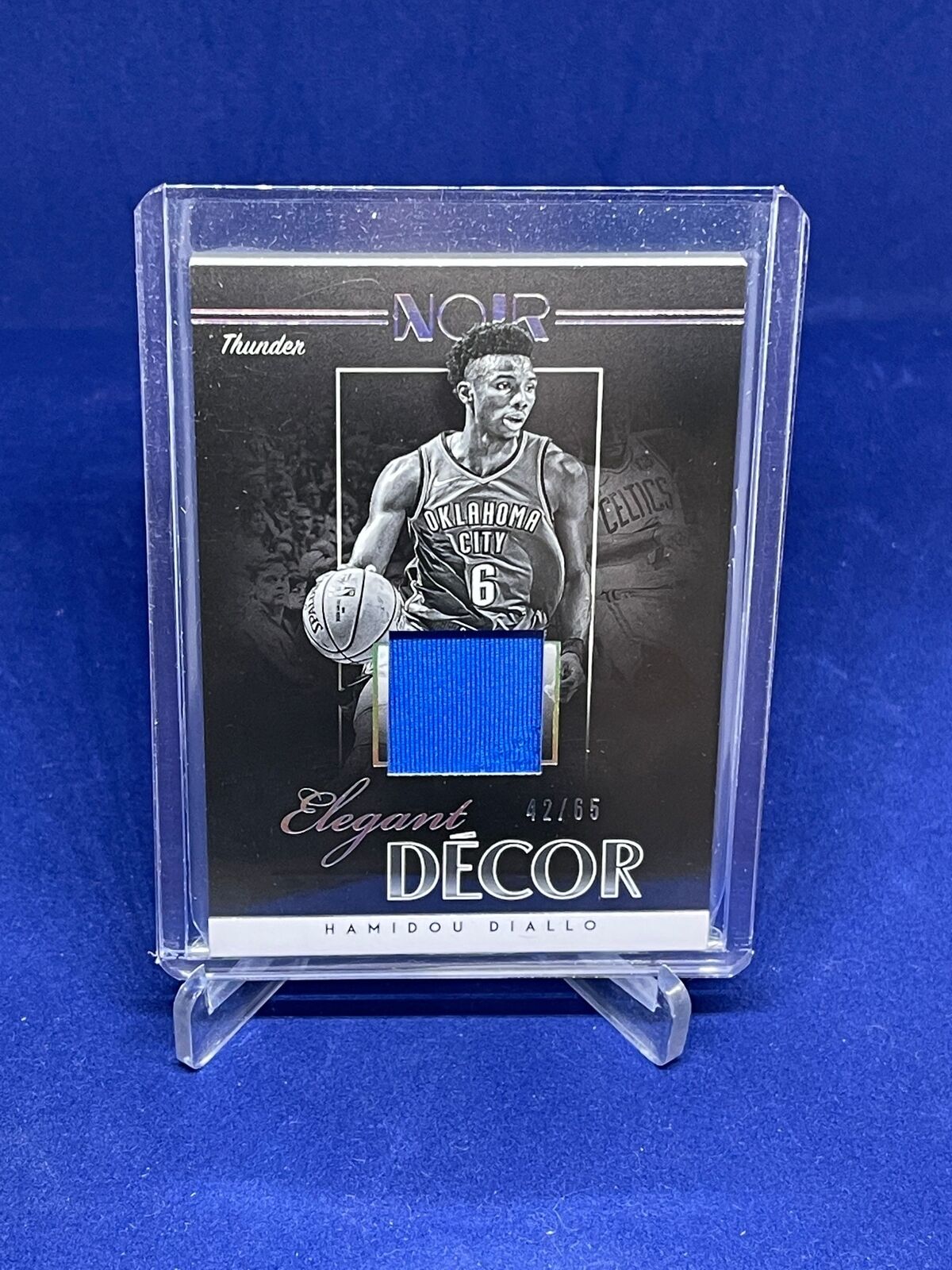 HAMIDOU DIALLO 2018-19 PANINI NOIR ELEGANT DECOR JERSEY RC #D 42/65