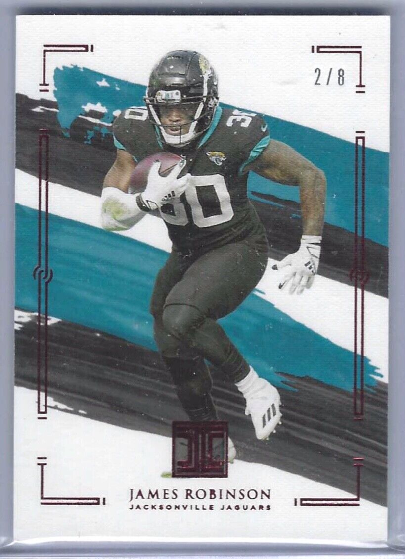 JAMES ROBINSON 2021 PANINI IMPECCABLE RED FOTL BASE #D 2/8