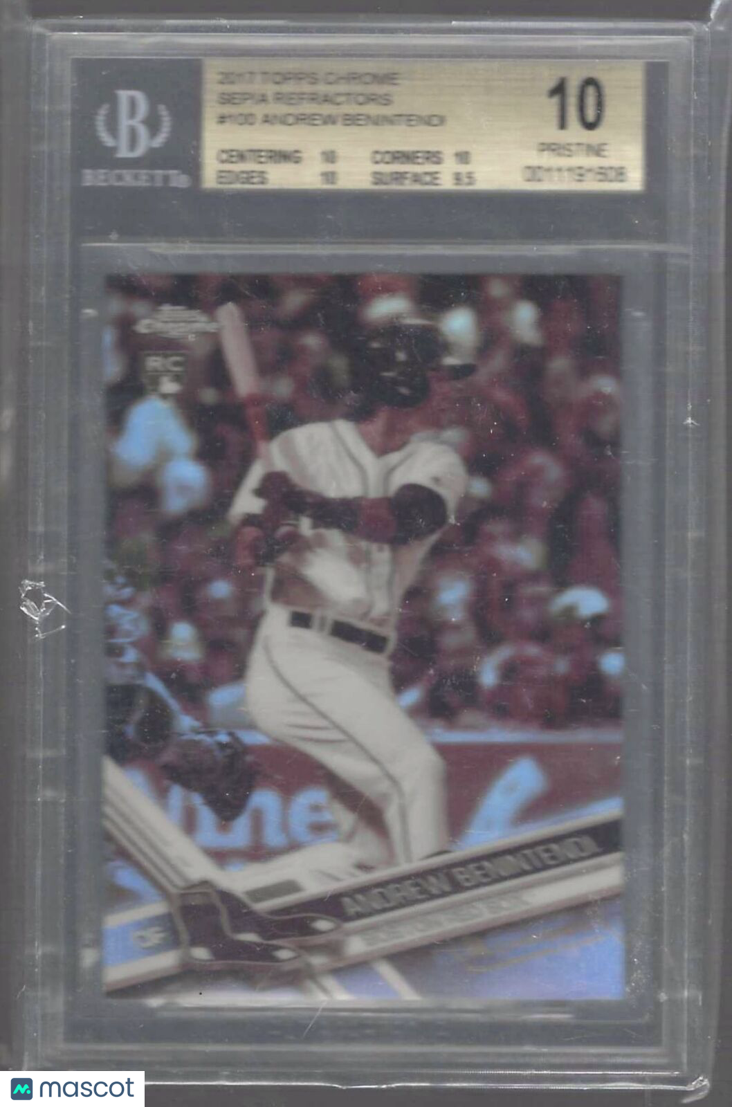 ANDREW BENINTENDI 2017 TOPPS CHROME SEPIA REFRACTOR RC BGS 10 PRISTINE POP 2
