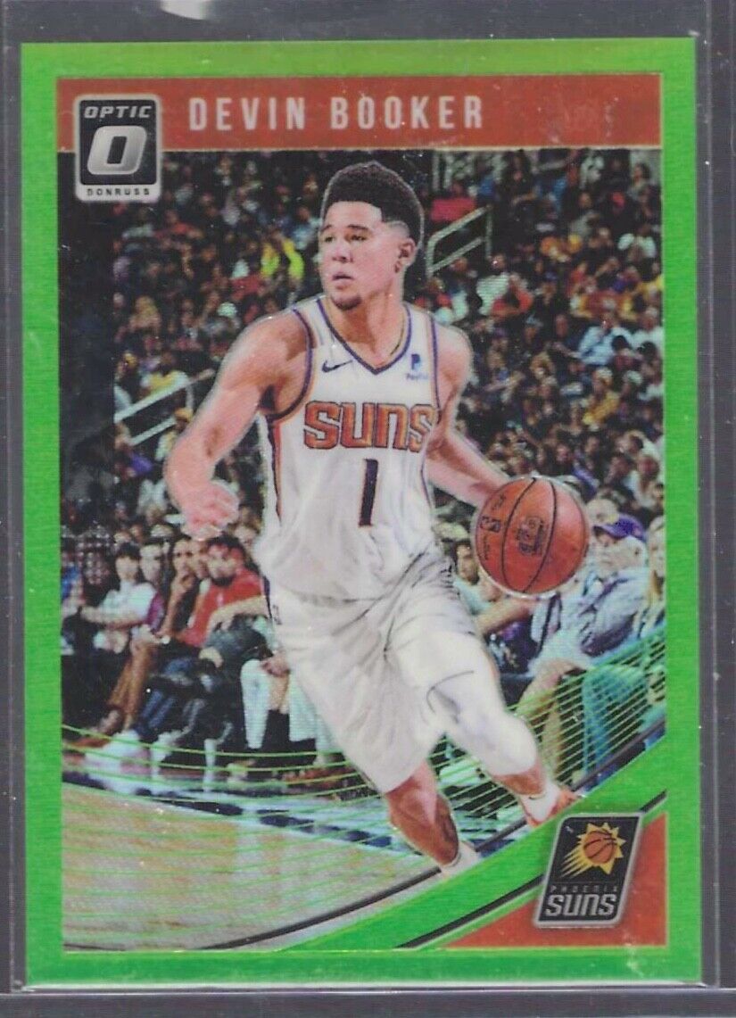 DEVIN BOOKER 2018-19 DONRUSS OPTIC LIME GREEN HOLO #D 109/149