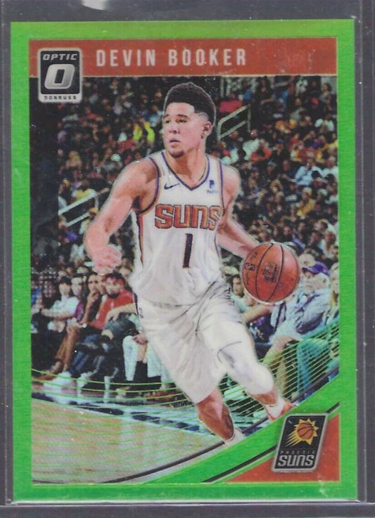 DEVIN BOOKER 2018-19 DONRUSS OPTIC LIME GREEN HOLO #D 109/149
