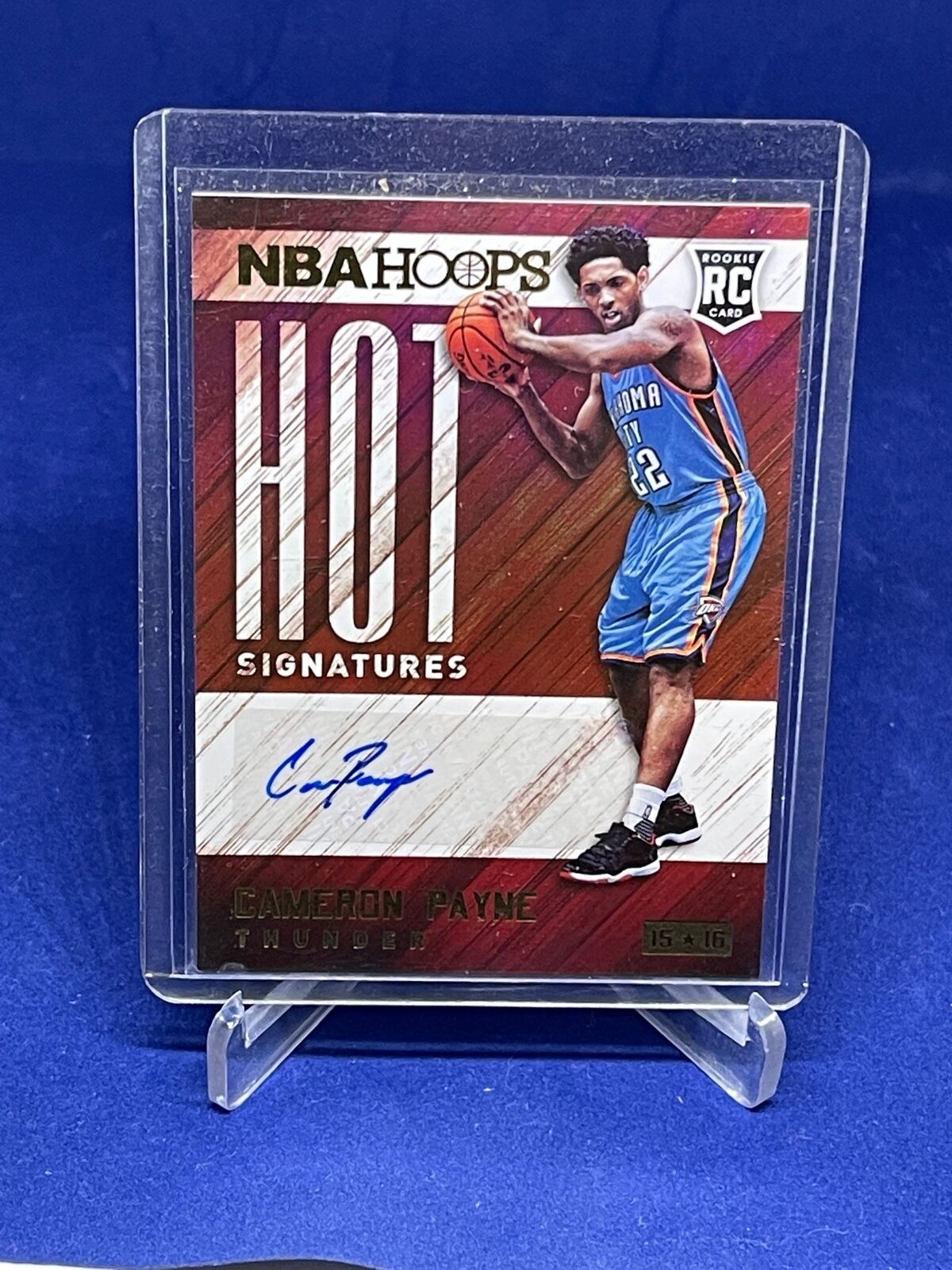 CAMERON PAYNE 2015-16 PANINI NBA HOOPS HOT SIGNATURES AUTO ROOKIE RC
