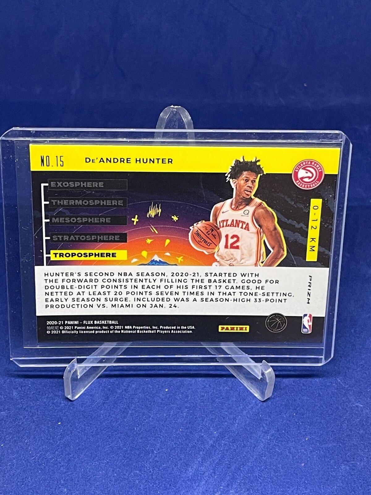 DEANDRE HUNTER 2020-21 PANINI FLUX TROPOSPHERE CASE HIT SSP PRIZM #15