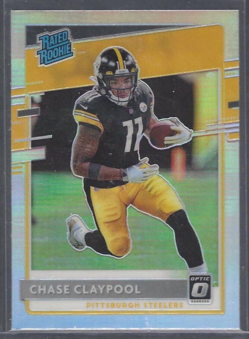 CHASE CLAYPOOL 2020 DONRUSS OPTIC SILVER HOLO RATED ROOKIE RC #177
