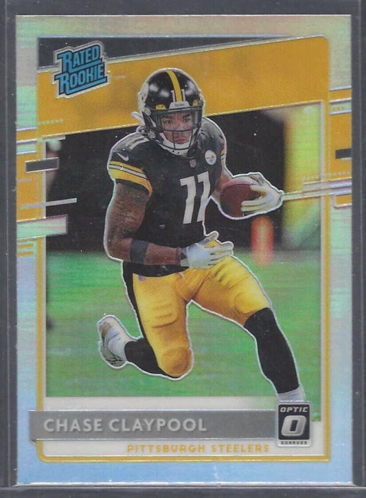 CHASE CLAYPOOL 2020 DONRUSS OPTIC SILVER HOLO RATED ROOKIE RC #177