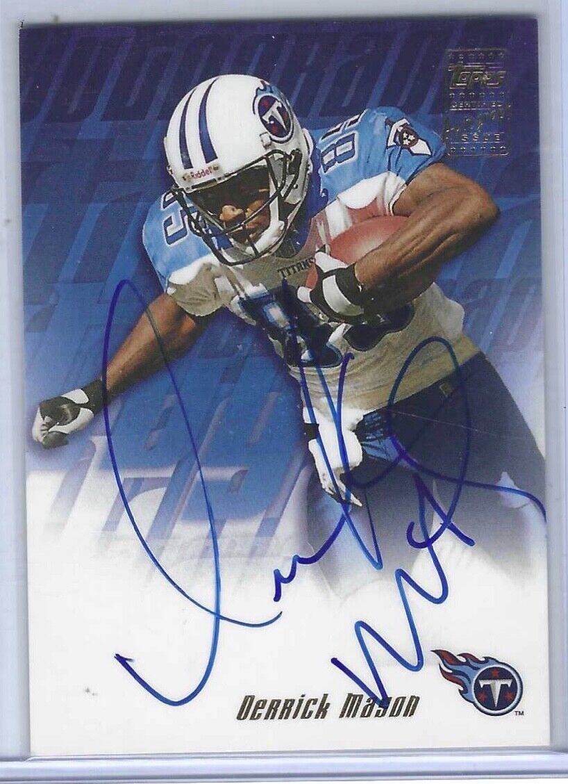 DERRICK MASON 2001 TOPPS CERTIFIED ON CARD AUTO #TA-DM