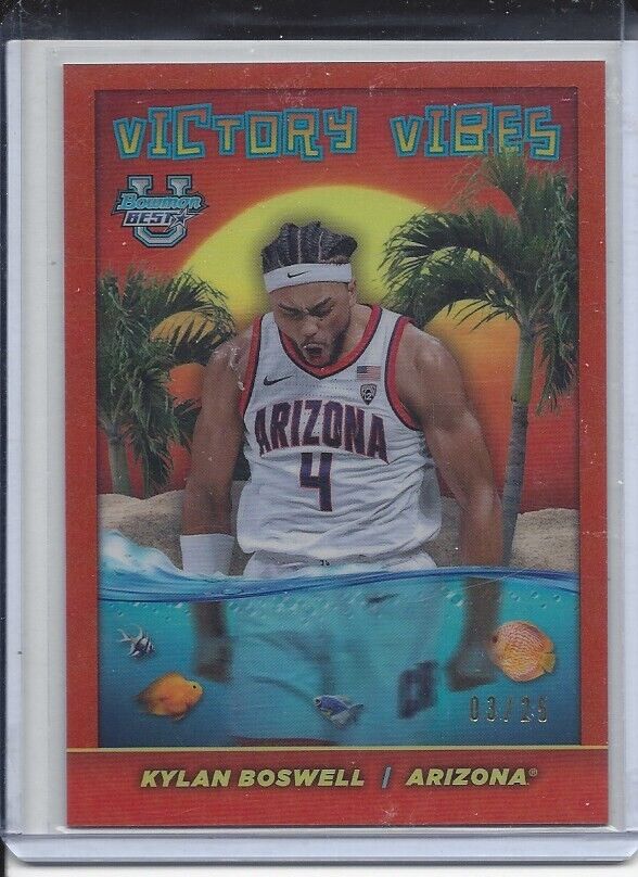 KYLAN BOSWELL 2023 BOWMANS BEST ORANGE VICTORY VIBES REFRACTOR #D 3/25