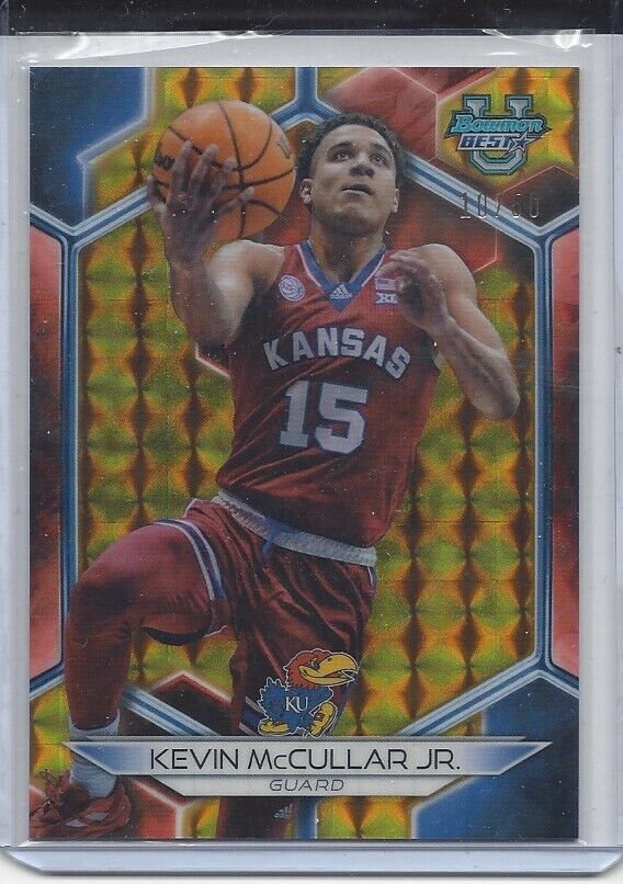 KEVIN MCCULLAR JR 2023 BOWMANS BEST GOLD GEOMETRIC KANSAS REFRACTOR #D 10/50