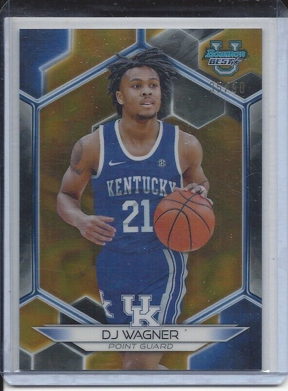 DJ WAGNER 2023 BOWMANS BEST GOLD KENTUCKY REFRACTOR #D 35/50