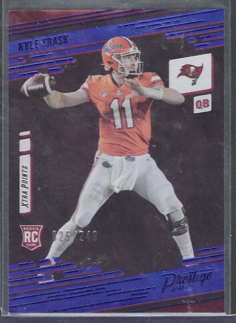 KYLE TRASK 2021 PRESTIGE BLUE FOIL XTRA POINTS ROOKIE RC #D 025/249