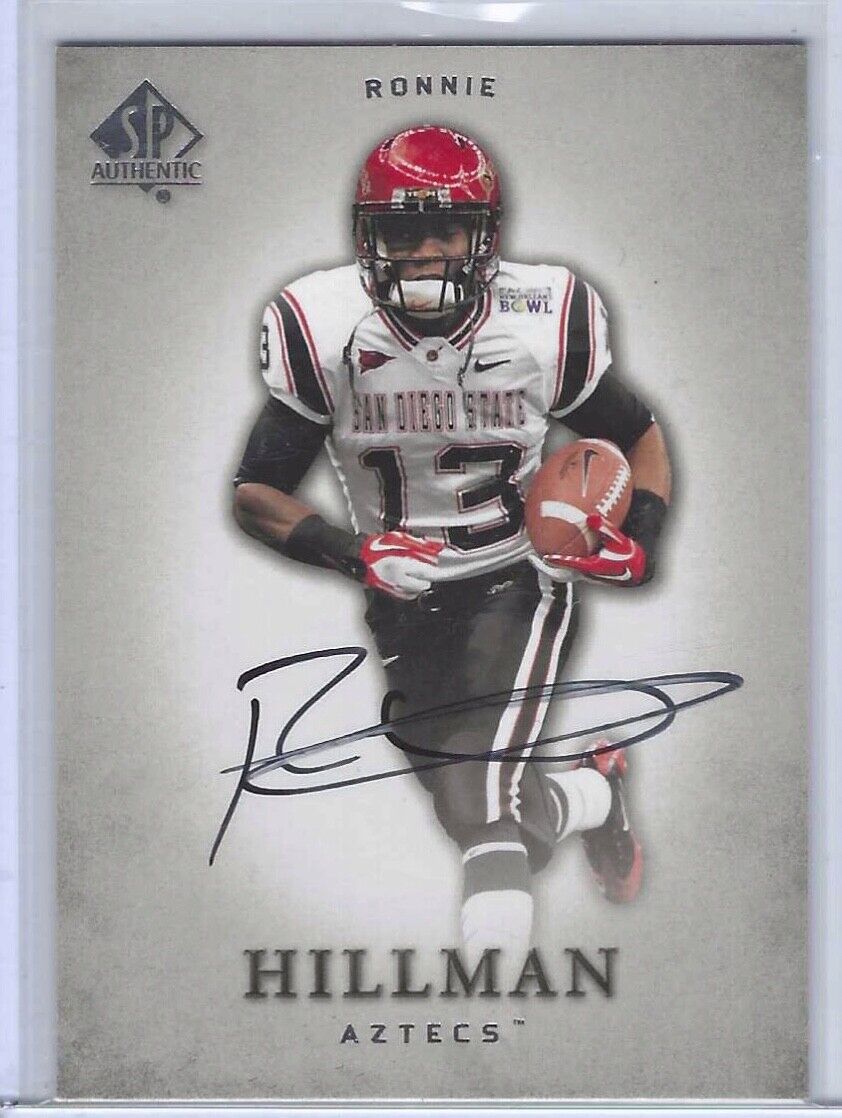 RONNIE HILLMAN 2012 UPPER DECK SP AUTHENTIC ON CARD AUTO RC #85