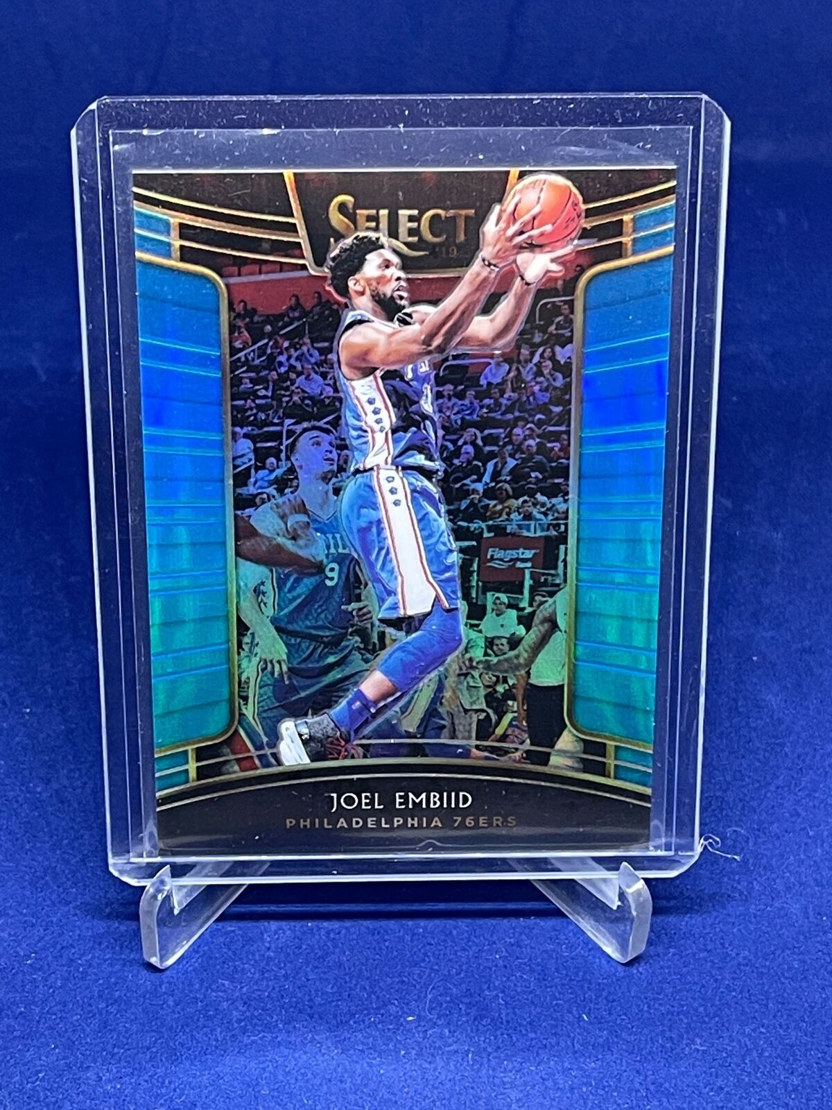 JOEL EMBIID 2018-19 PANINI SELECT CONCOURSE BLUE PRIZM #D 207/299