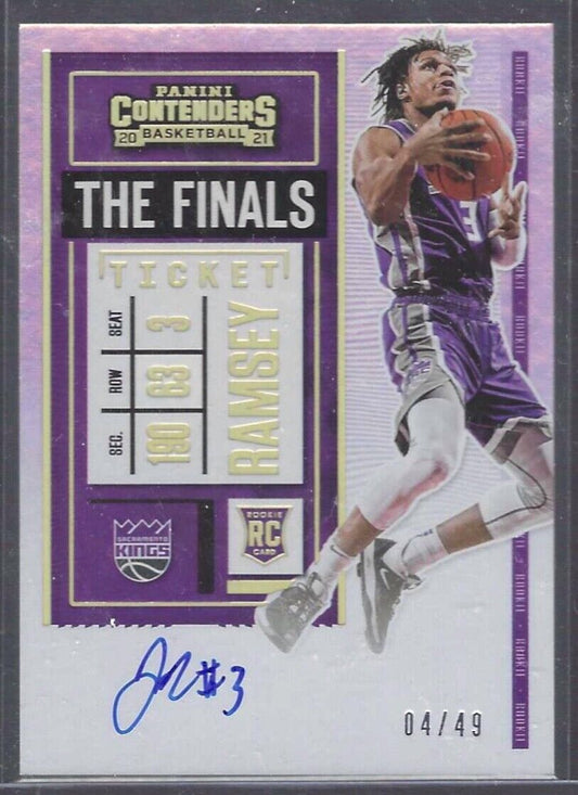 JAHMI'US RAMSEY 2020-21 CONTENDERS FOIL PLAYOFF TICKET VARIATION AUTO RC #D 4/49