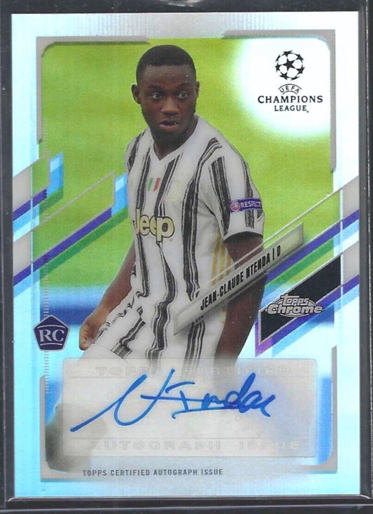 JEAN-CLAUDE NTENDA 2020-21 TOPPS CHROME UEFA SILVER REFRACTOR AUTO RC #CA-JN