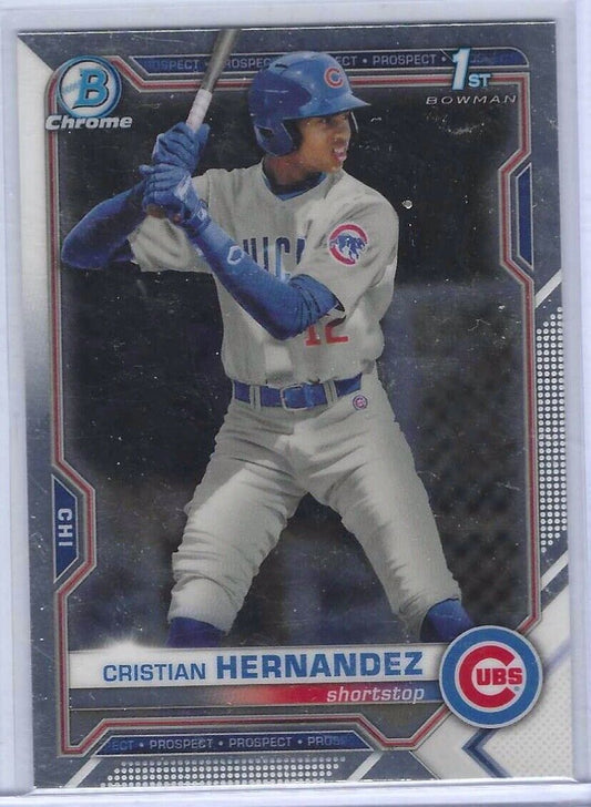 CRISTIAN HERNANDEZ 2021 BOWMAN CHROME 1ST BOWMAN PROSPECT #BCP-171