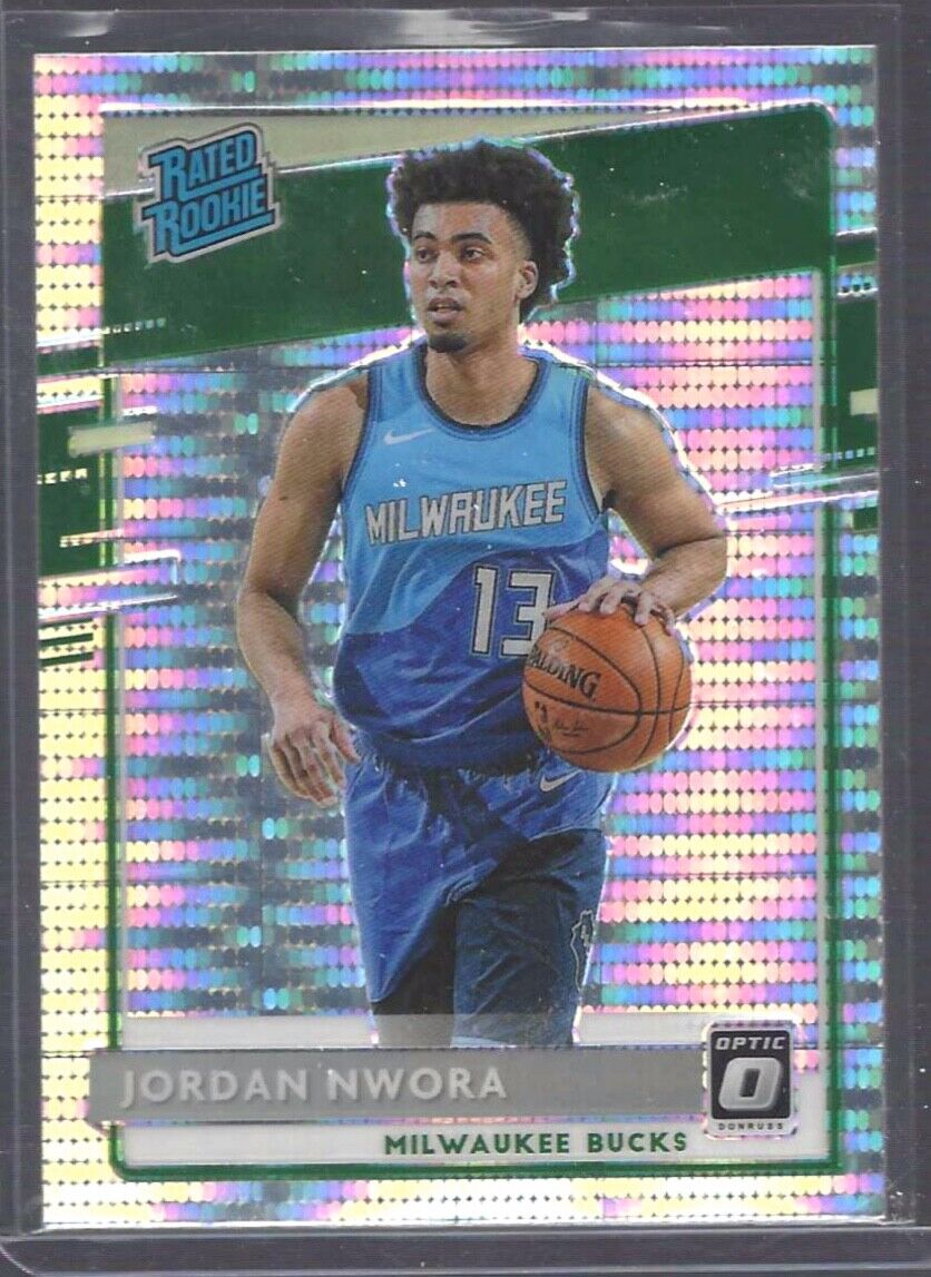JORDAN NWORA 2020-21 DONRUSS OPTIC SILVER PULSAR HOLO RATED ROOKIE RC #189