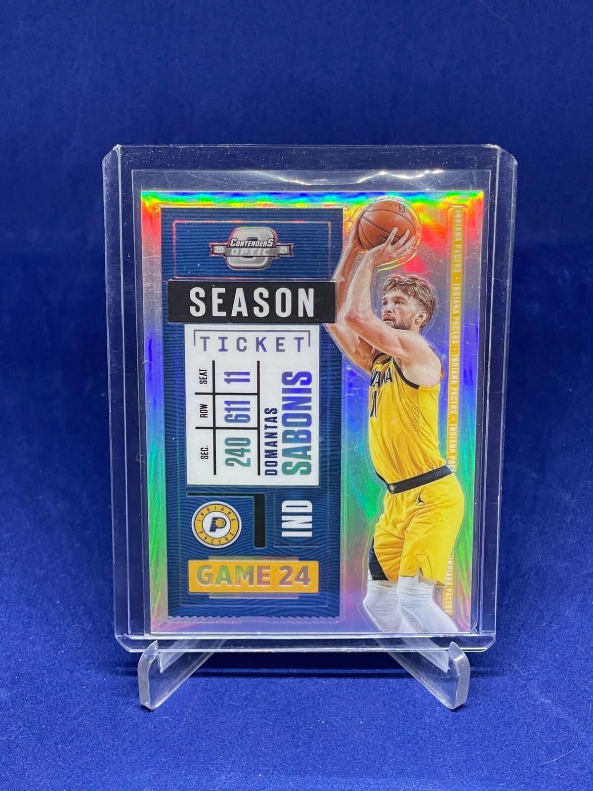 DOMANTAS SABONIS 2020-21 PANINI CONTENDERS OPTIC SEASON TICKET SILVER PRIZM #68