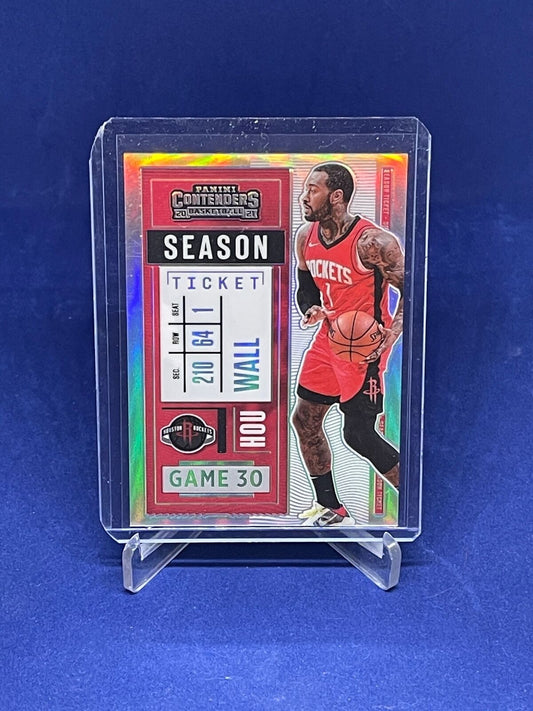 JOHN WALL 2020-21 PANINI CONTENDERS SEASON TICKET VARIATION SP SILVER PRIZM #53