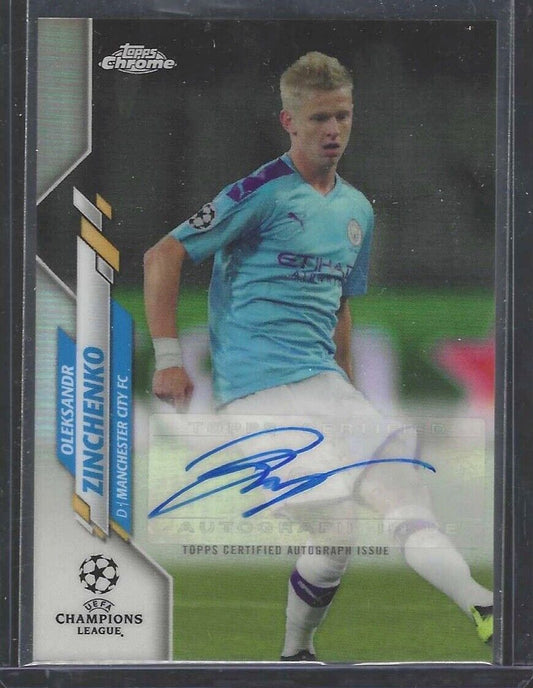 OLEKSANDR ZINCHENKO 2019-20 TOPPS CHROME UEFA SILVER REFRACTOR AUTO #CA-OZ