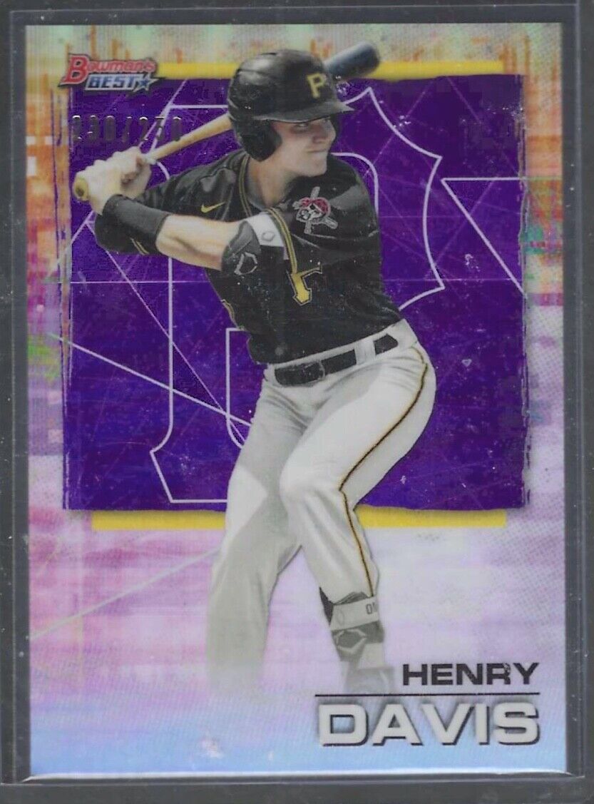 HENRY DAVIS 2021 BOWMANS BEST PURPLE REFRACTOR PROSPECT #D 230/250
