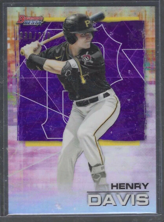 HENRY DAVIS 2021 BOWMANS BEST PURPLE REFRACTOR PROSPECT #D 230/250