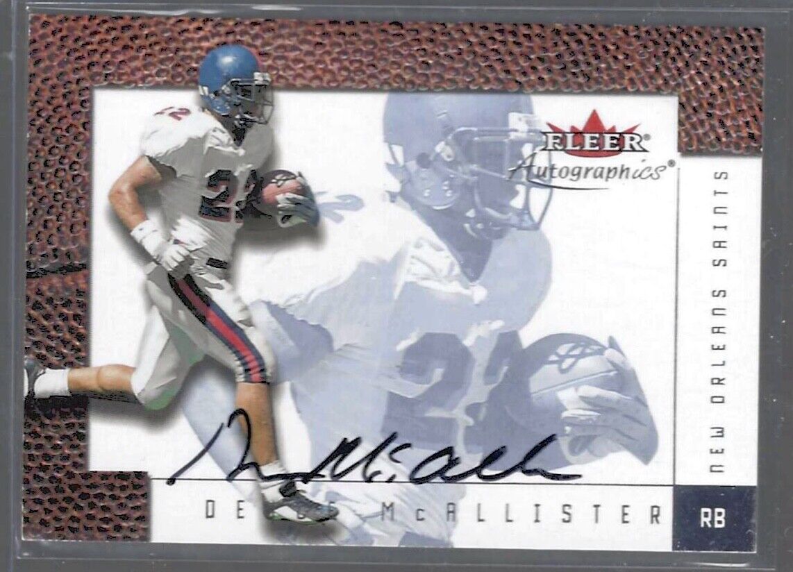 DEUCE MCCALISTER 2001 FLEER AUTOGRAPHICS ROOKIE AUTO RC