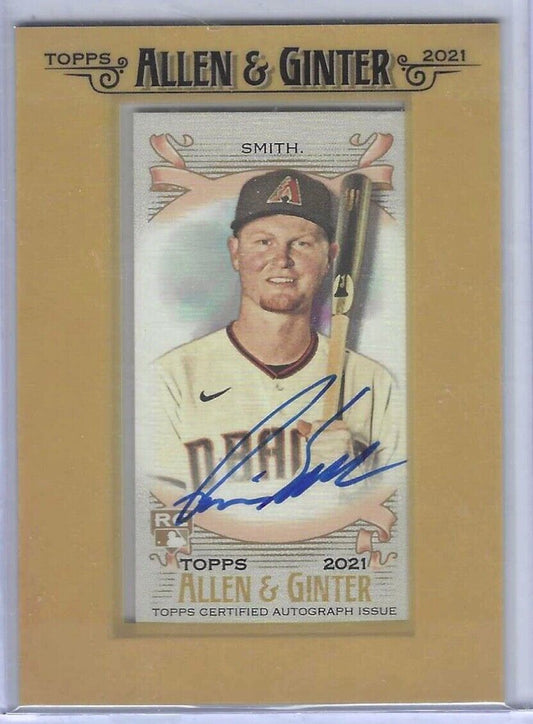 PAVIN SMITH 2021 TOPPS ALLEN AND GINTER MINI FRAMED ON CARD AUTO RC #FMA-PS