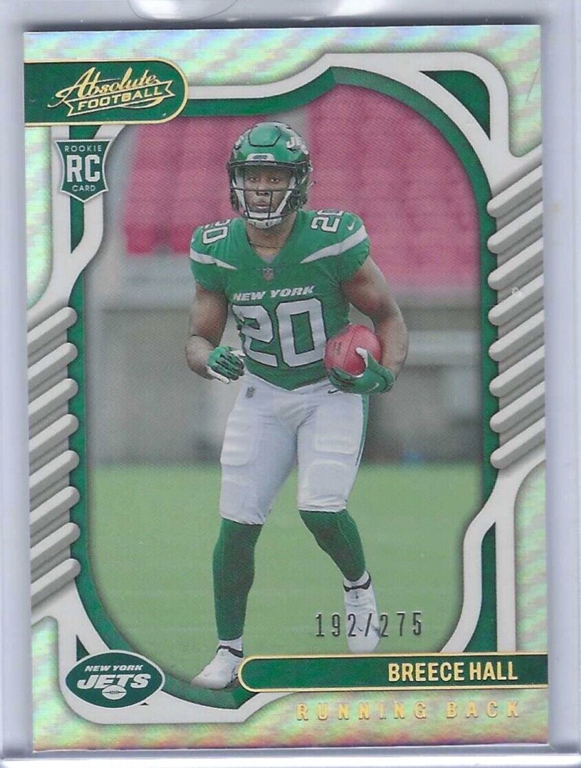 BREECE HALL 2022 PANINI ABSOLUTE SILVER FOIL ROOKIE RC #D 192/275