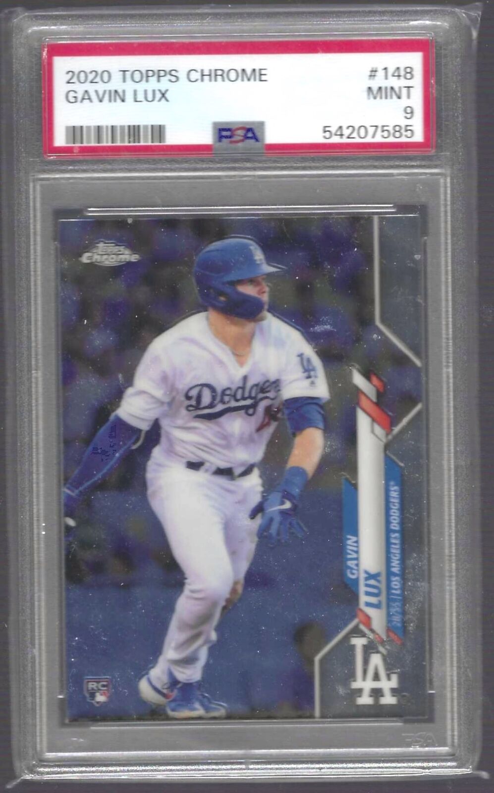 GAVIN LUX 2020 TOPPS CHROME ROOKIE RC PSA 9 MINT